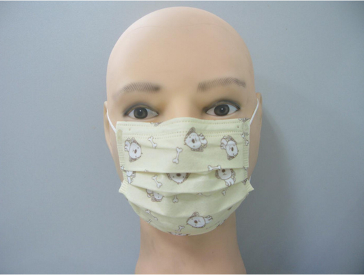 3ply Cartoon Printed Disposable Kid Face Mask With Latex Free Elastic Rubber