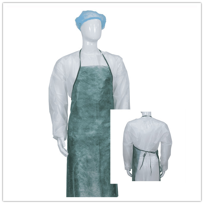 Lightweight Disposable PP Non Woven Sleeveless Apron For Food Industry Unisex Adult