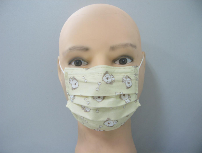 3ply Cartoon Printed Disposable Kid Face Mask With Latex Free Elastic Rubber